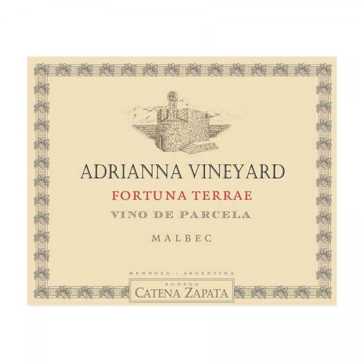 Bodega Catena Zapata Gualtallary Adrianna Vineyard Fortuna Terrae Malbec Tupungato 2015