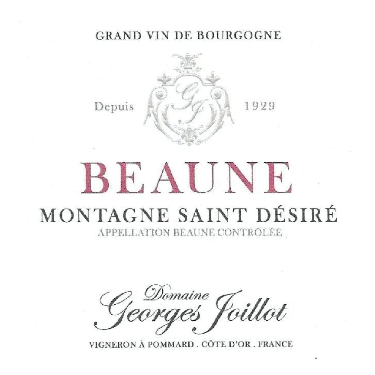 Georges Joillot, Montagne Saint Desire 2020