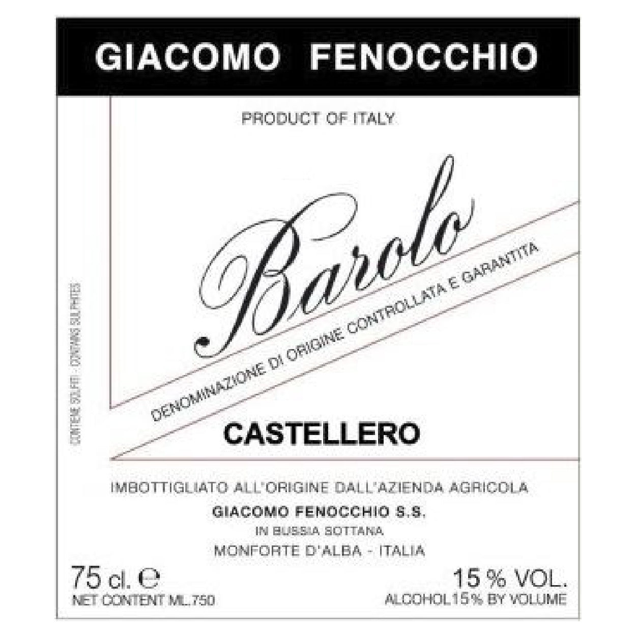 Giacomo Fenocchio Barolo Castellero 2017