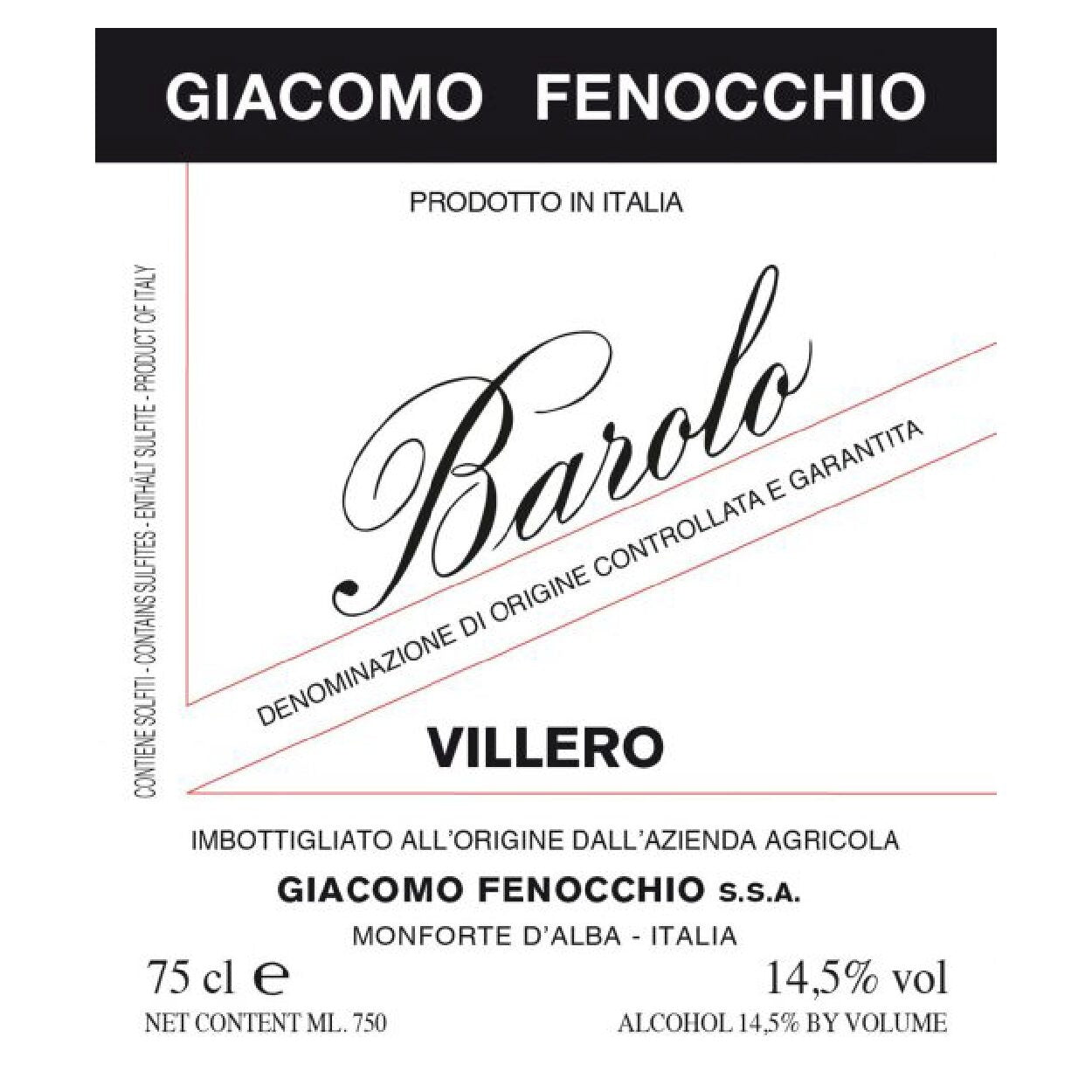Giacomo Fenocchio Barolo Villero 2017