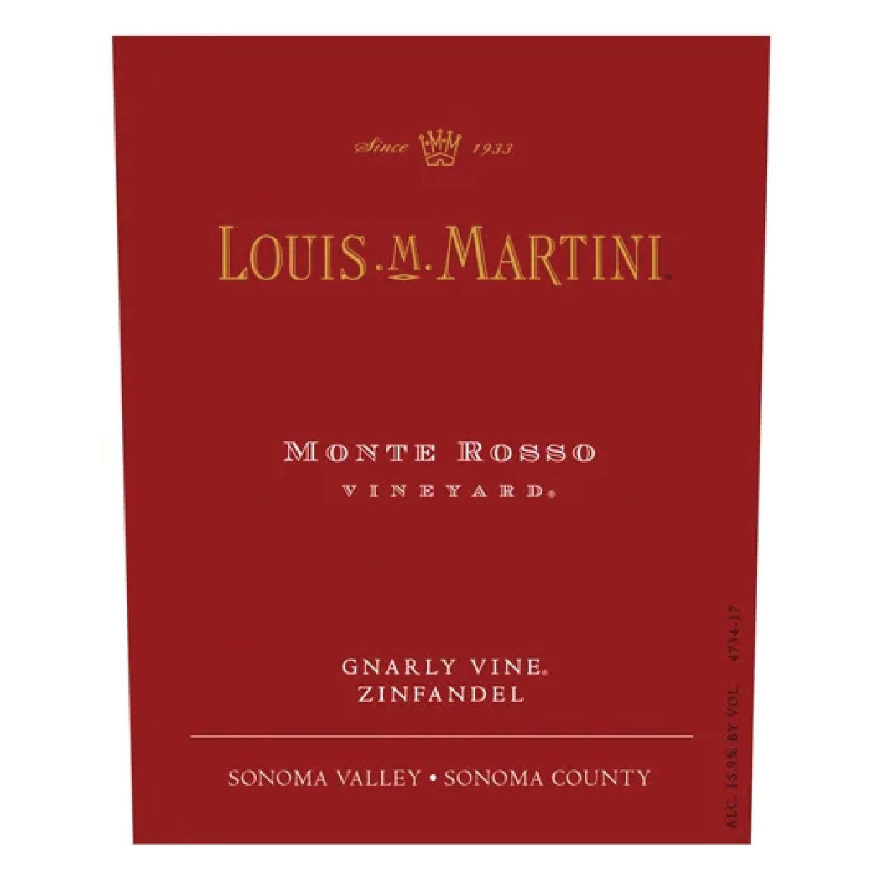 Louis Martini Monte Rosso Zinfandel 2017