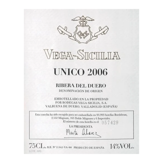Vega Sicilia, Unico, 2006
