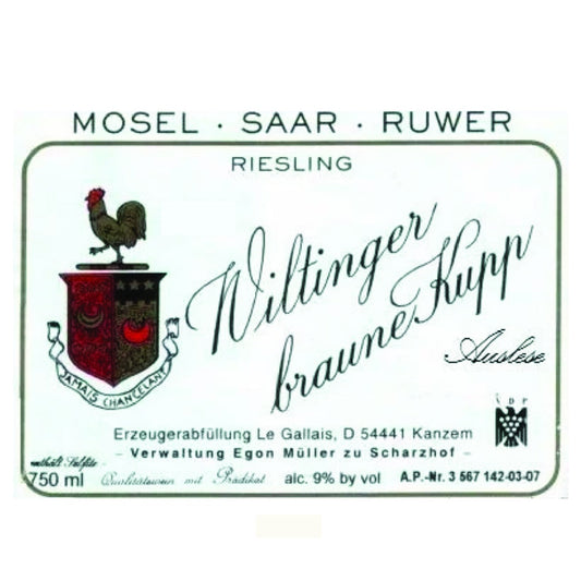 Egon Muller Le Gallais Wiltinger Braune Kupp Riesling Auslese Mosel 2018