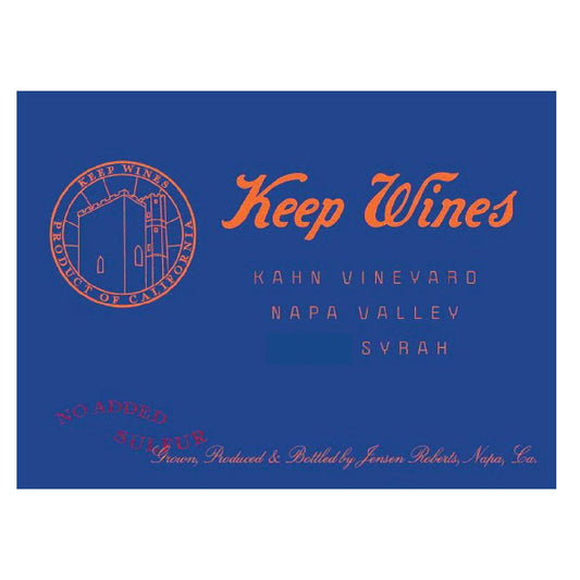 Keep Wines, Kahn Vineyard Syrah 2018