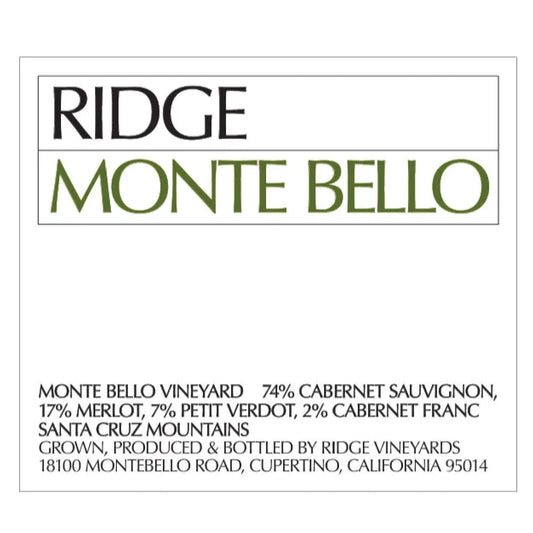 Ridge Monte Bello 2000